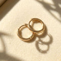 18ct Gold Vermeil Small Rounded Plain Huggies