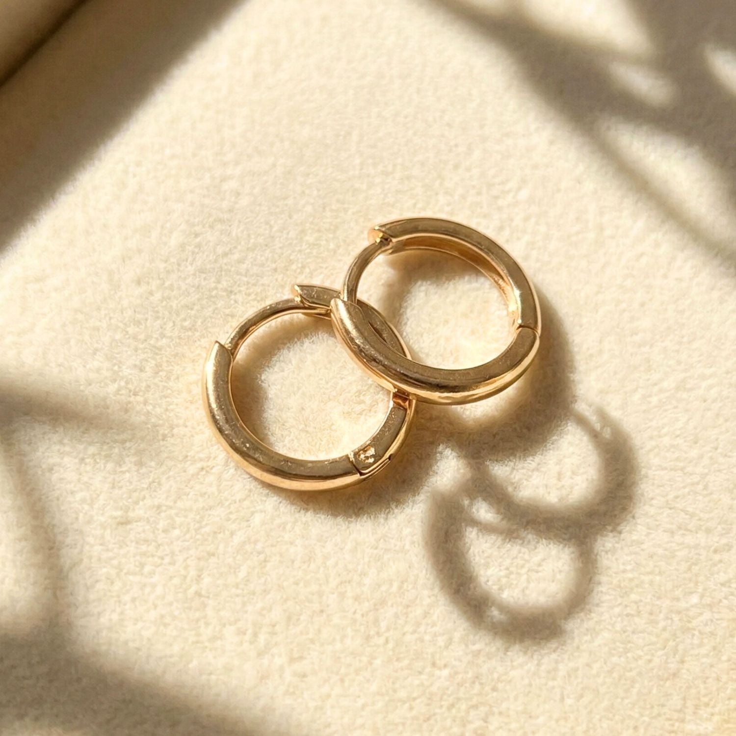 18ct Gold Vermeil Small Rounded Plain Huggies
