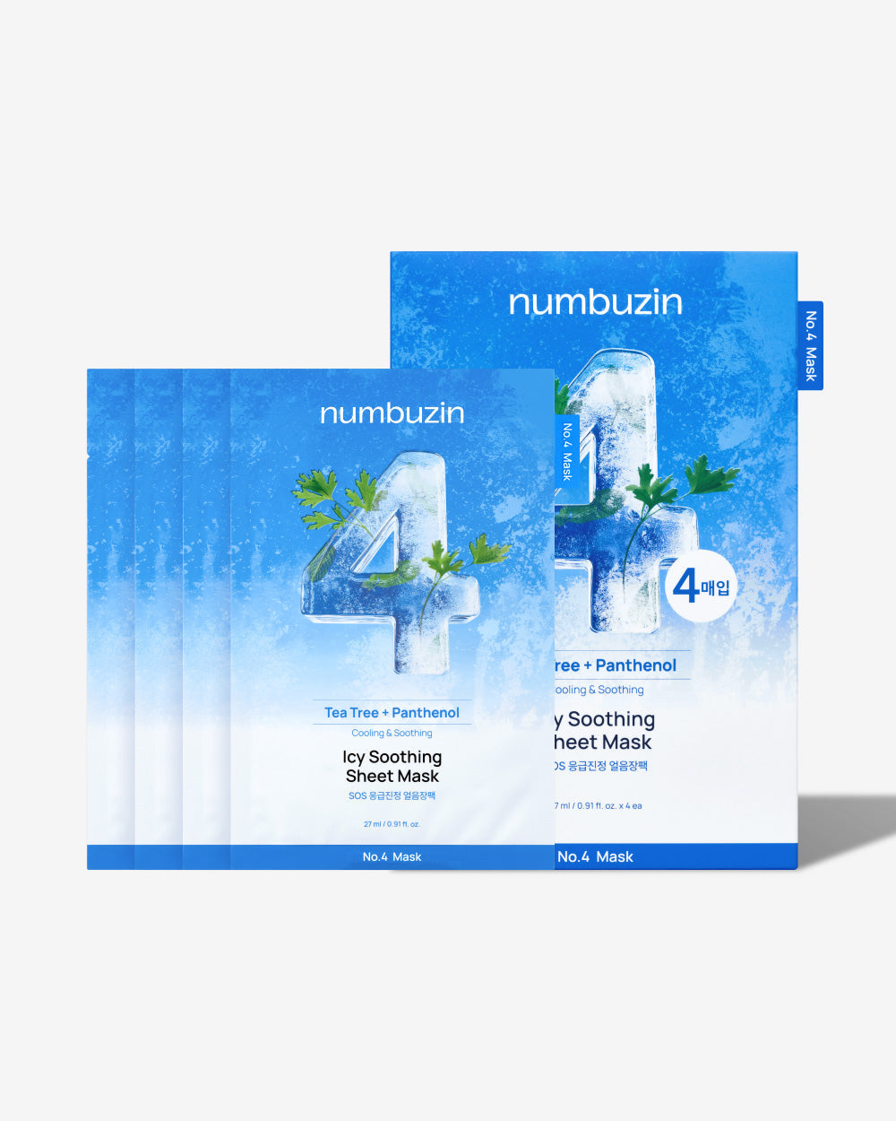 No.4 Icy Soothing Sheet Mask (4 Sheets)