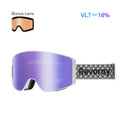 Passion M1 Ski Goggles with Replacement Lens - Pink Purple Lens + Grey Strap