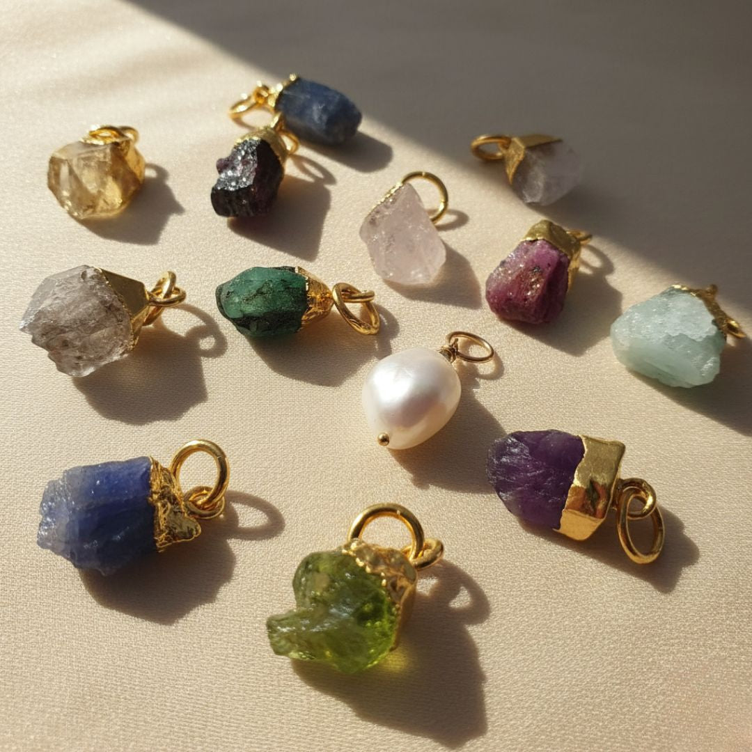 Bell Birthstone Pendant Charms - Citrine - November
