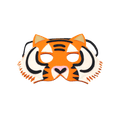 Tiger Filzmaske