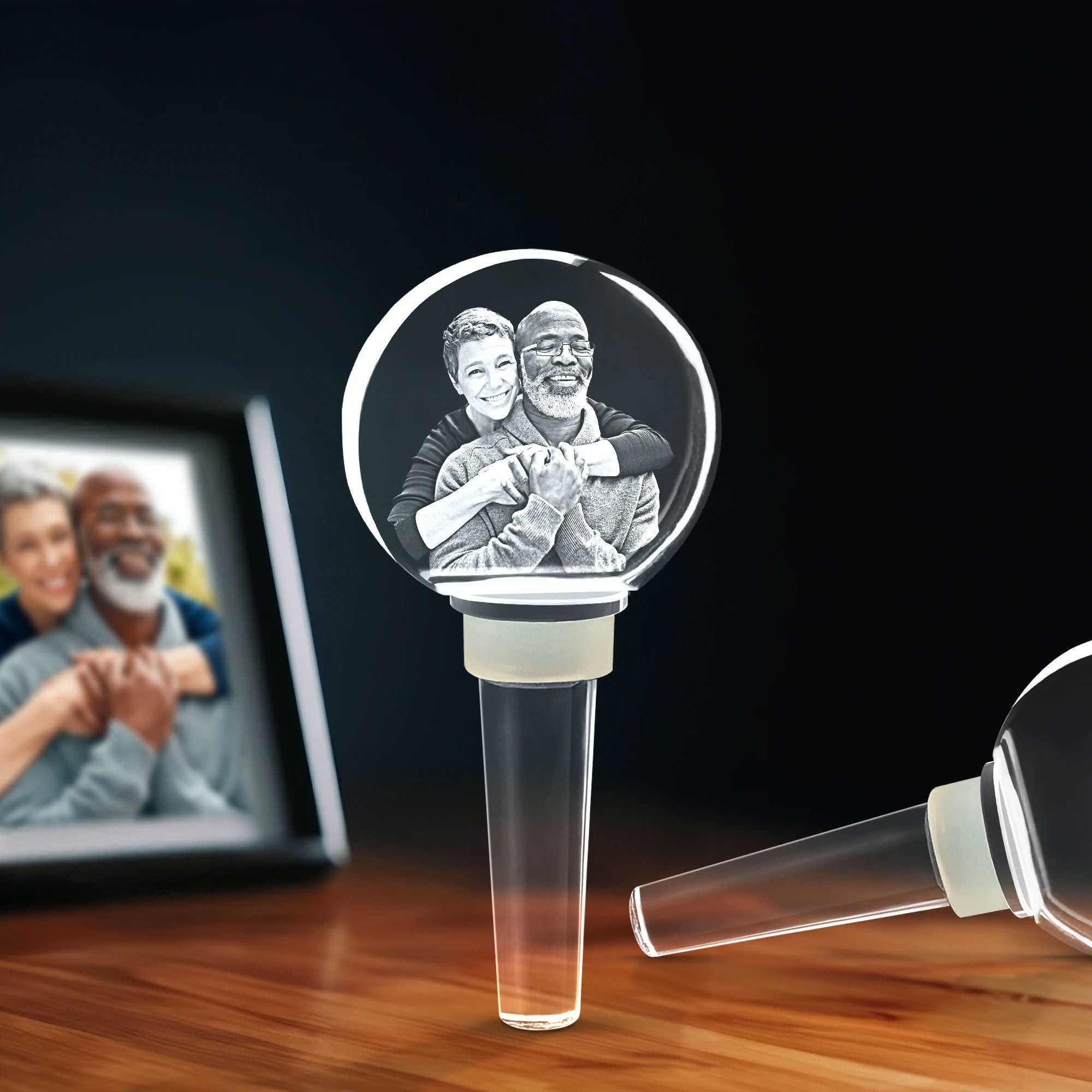 2D Memory Crystal™ - Bottle Stopper - Round - Circle