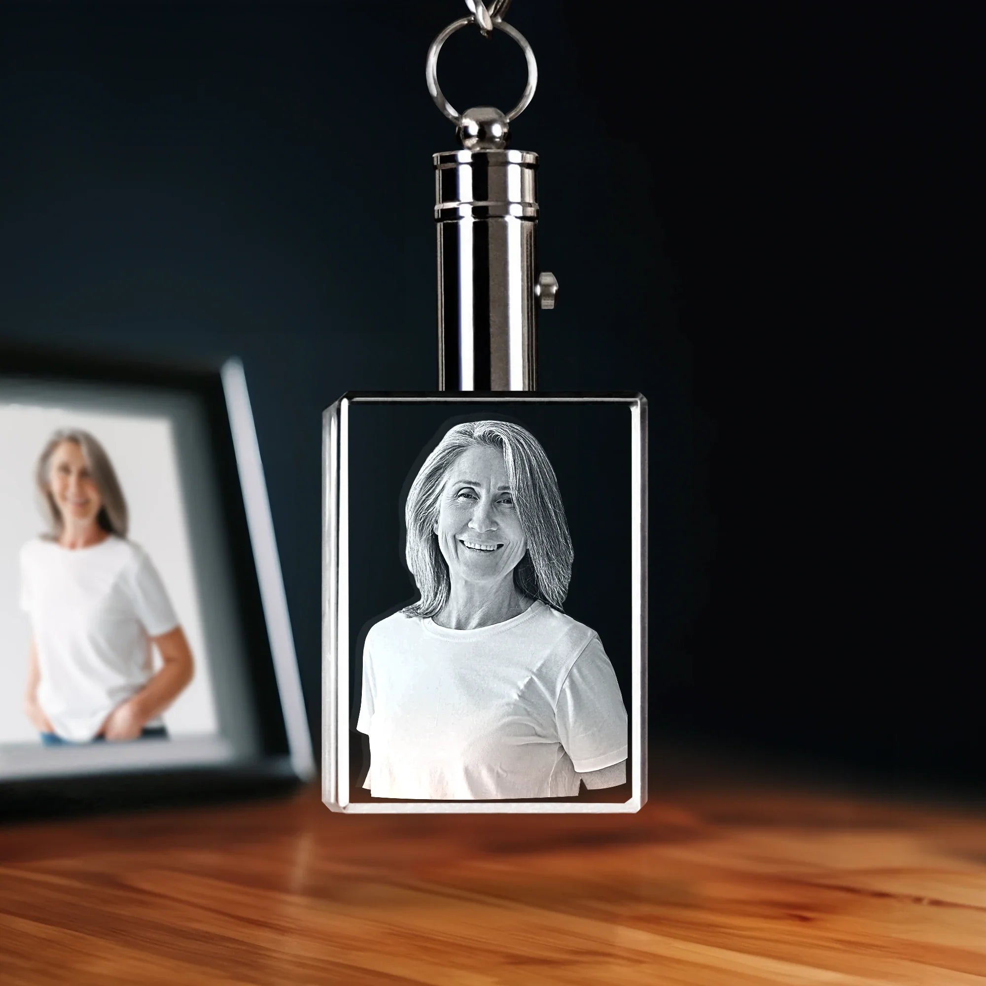 2D Memory Crystal™ - Keychain - Rectangle - Large