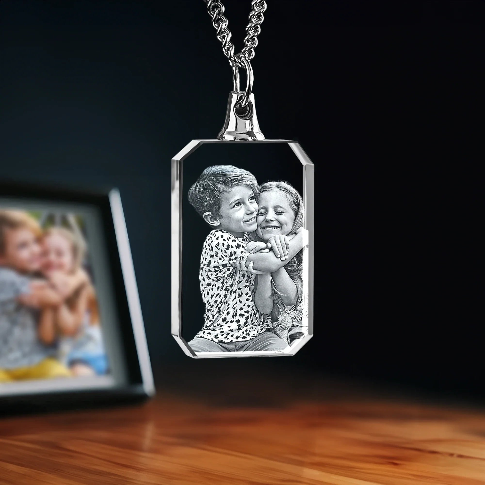 2D Memory Crystal™ - Necklace - Rectangle - Small
