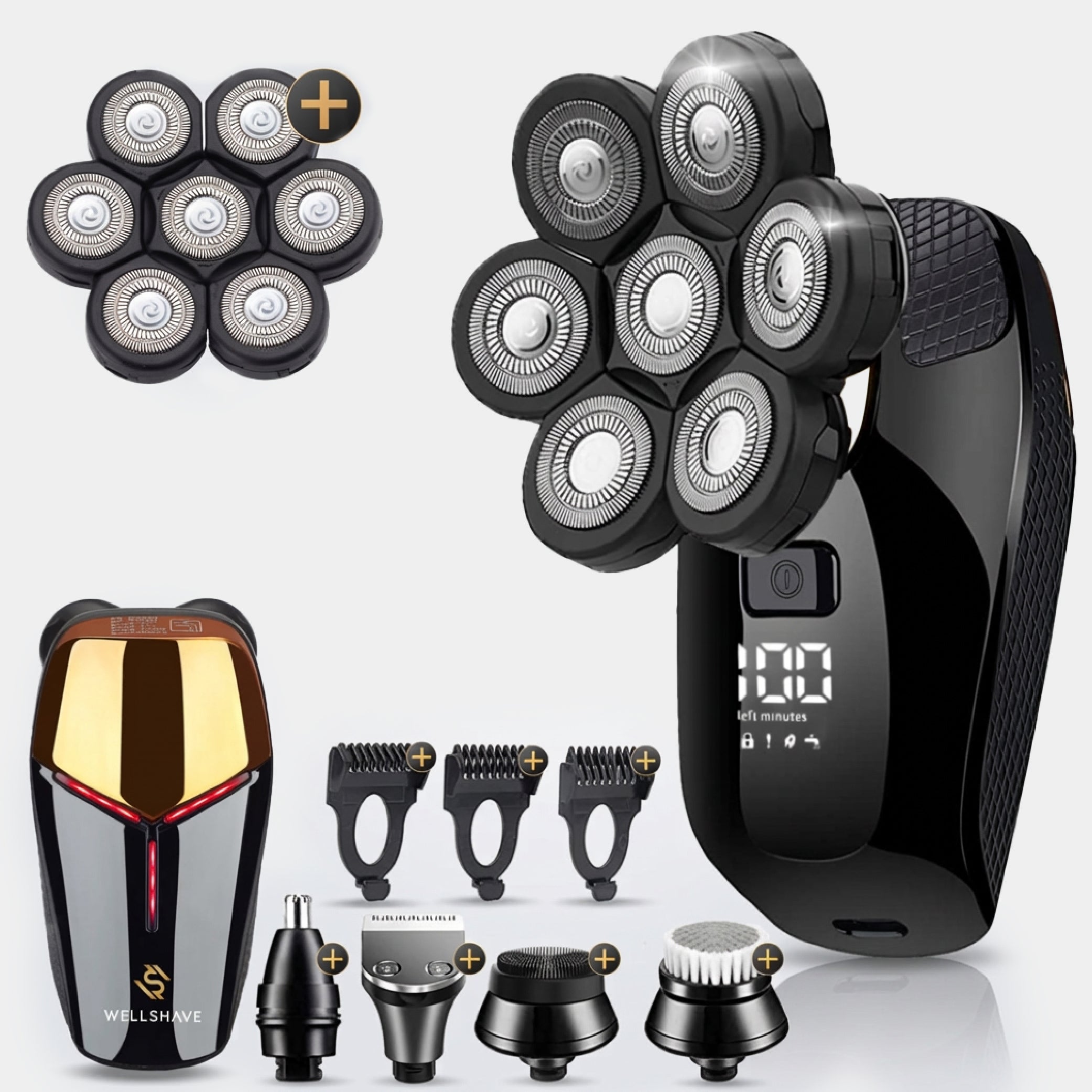 Head Shaver Deluxe + Extra Magnetische Scheerkop