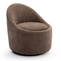 COLAMY Chenille Fabric 360° Swivel Accent Chair Model.W188 - Brown