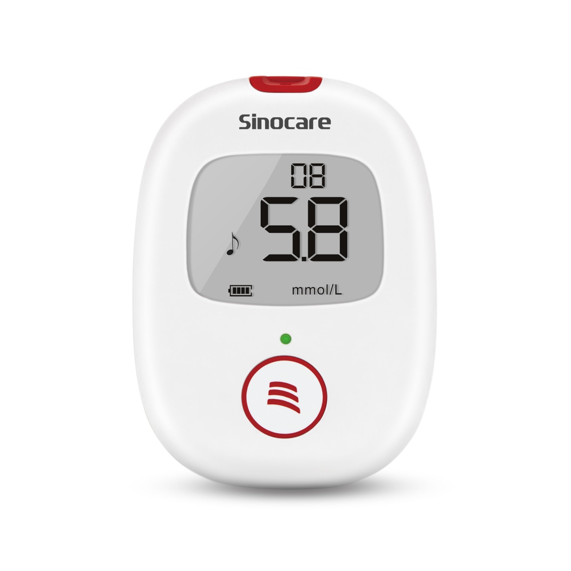 Sinocare Safe AQ Voice Blood Glucose Meter with Voice Reminder and Precise Test Results - 1pc meter+100pcs×(strips+lancets) / mg/dL