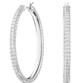 Hoop Earrings - 0.10ct Lab Grown Diamond Silver - Sterling Silver / 0.10 Carat