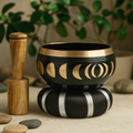 Singing Bowl Set Moon Phase Black 10.7cm