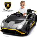Lamborghini 24V Ride on Car for Big Kids, Lamborghini Huracan Battery Powered Ride on Toy with Remote Control, Electric Car for Kids - 黑色