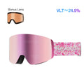 Passion M Pro Ski Goggles with Replacement Lens - Pink Strap + Sakura Pink Lens