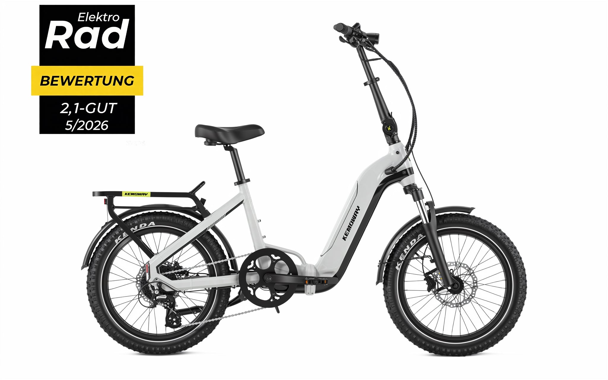 Kemoway Faltbares E-Bike Z3 - Hellgrau