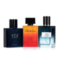 YCZ Midnight Marine & YCZ Club Gent's Aroma & Love’s Red Flame - 5.07 oz / 150 ML