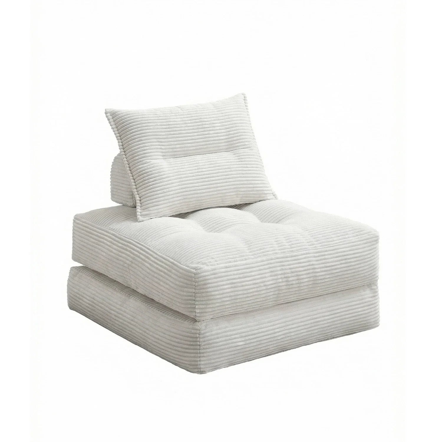 Compact Sofa Bed - Beige / Corduroy