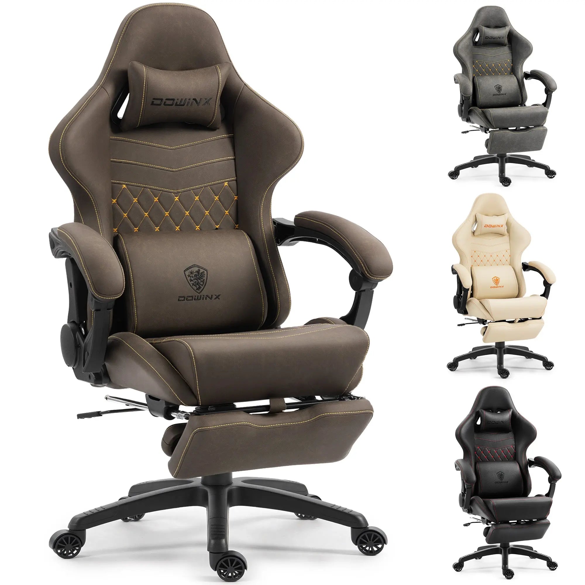 Dowinx Chair LS-66D89C with Extended Footrest Brown