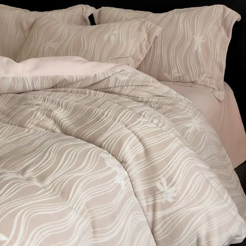 Cloud velvet coral velvet four-piece set