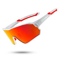 Polarisierte Sportbrille für Radfahrer (UV-Schutz) - Weiß Rot