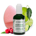 Cranberry & Lime Nourishing Face Cleanser | SLS-Free Oil Balancing | Vitamin C & Shea Butter | Konjac Sponge Included | Essential Moisture
