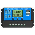 ALLPOWERS 30A Solar Ladegerät 12V/24V für Solarpanel mit 5V Doppel-USB-Anschluss