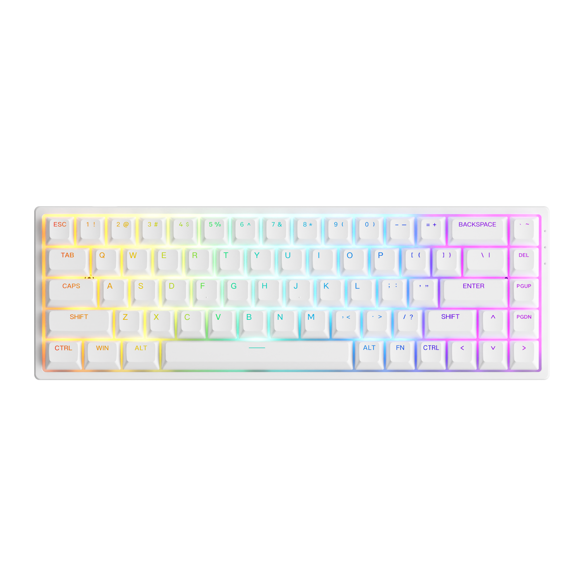 3068S Shine-Through - White / Akko CS Jelly Pink