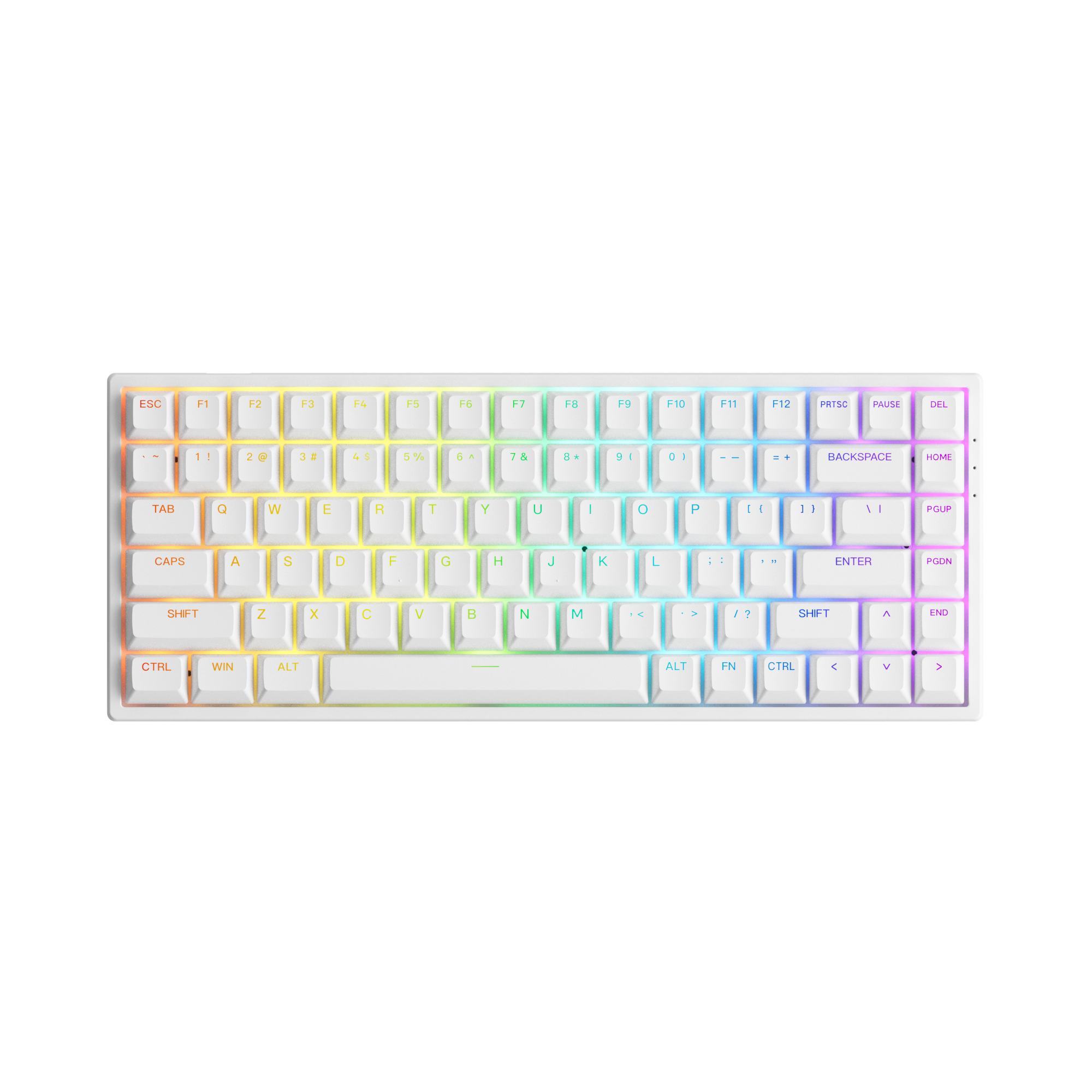 3084S Shine-Through - White / Akko CS Jelly Pink