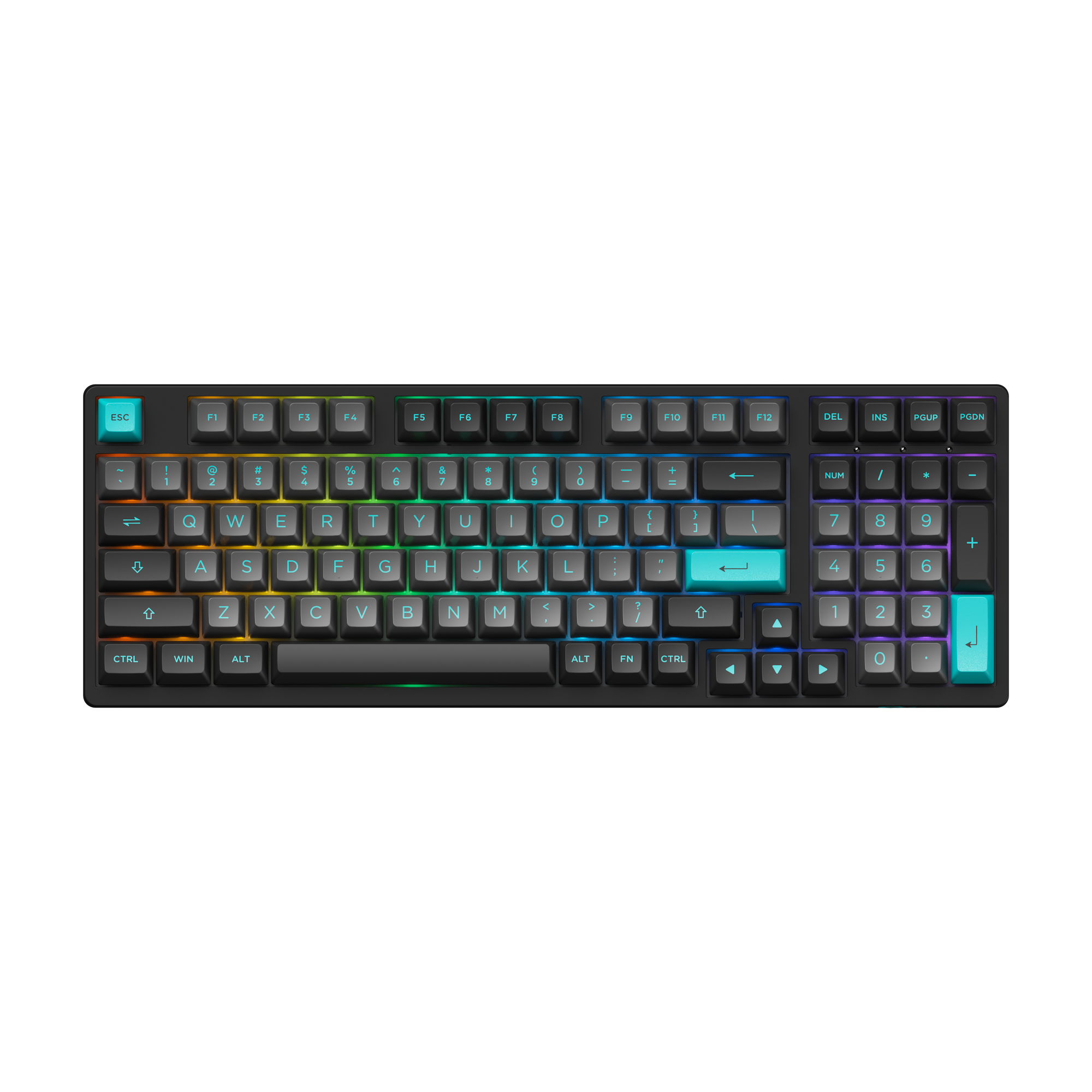 Black & Cyan 3098B Plus - Akko CS Silver