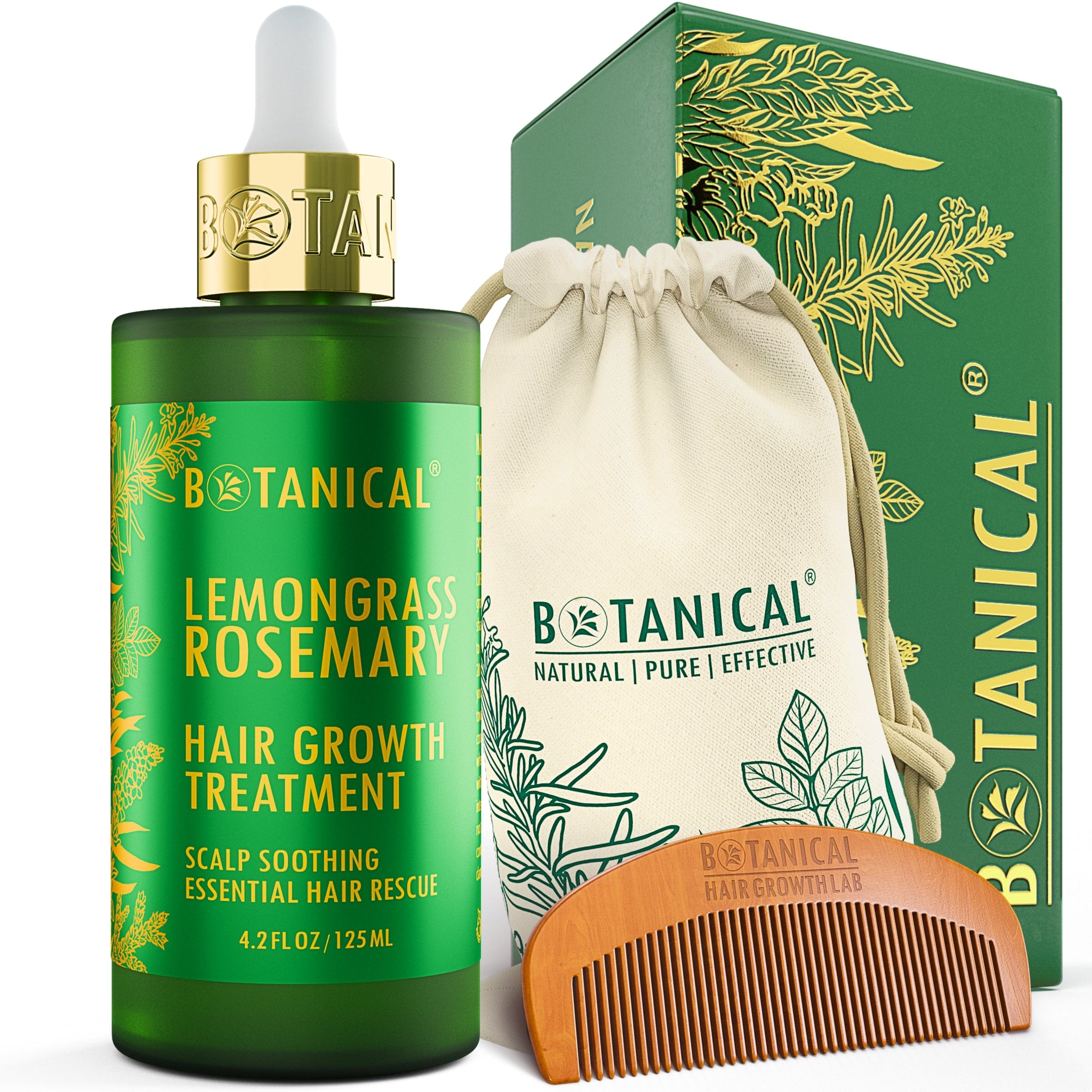 Pre-Shampoo Hair Growth Scalp Treatment | Head Spa | Lemongrass & Rosemary | Scalp Soothing | Oil-Based Formula| - Signature Glass Bottle (4.2 fl oz)