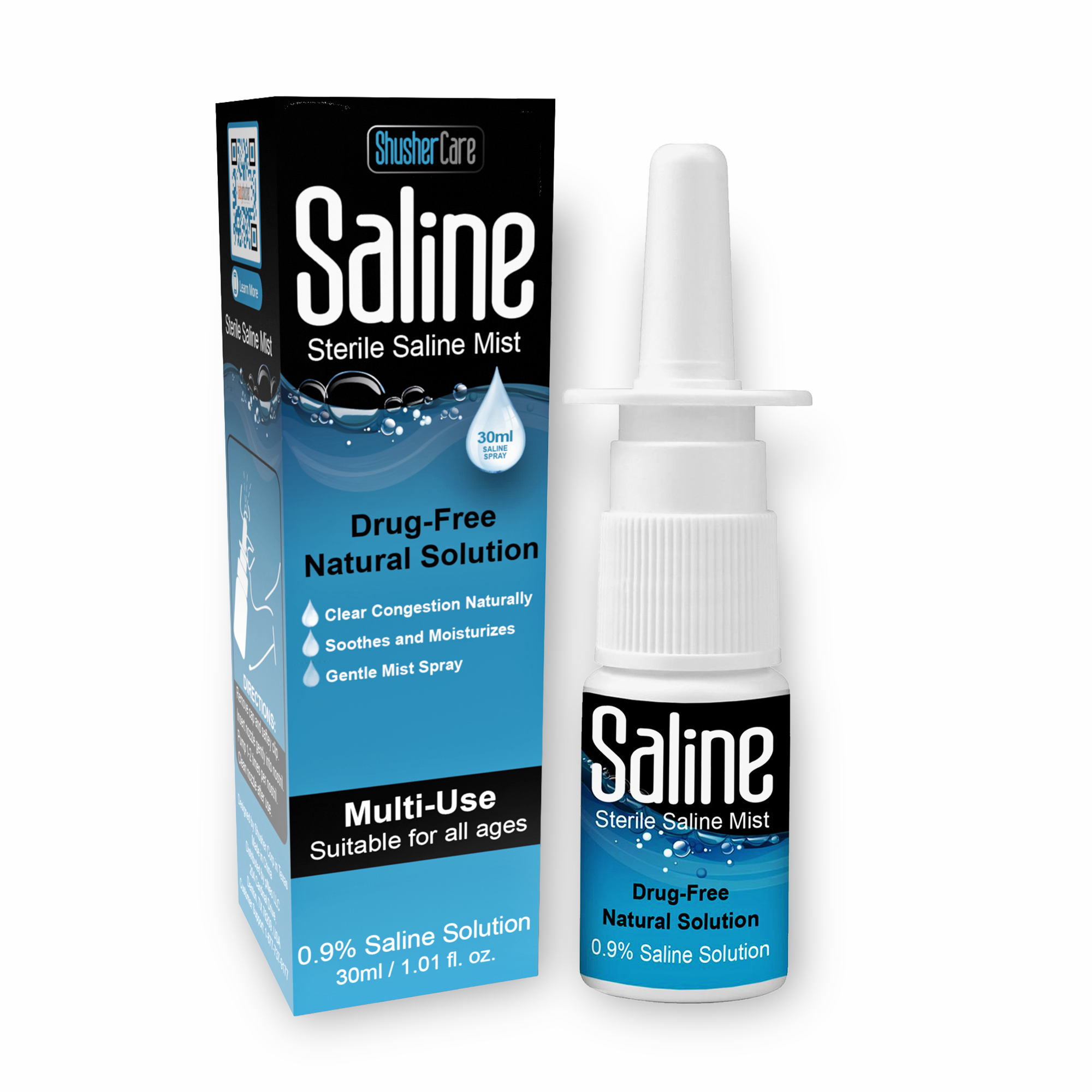 Shusher Care Saline Pump Spray - Single Unit