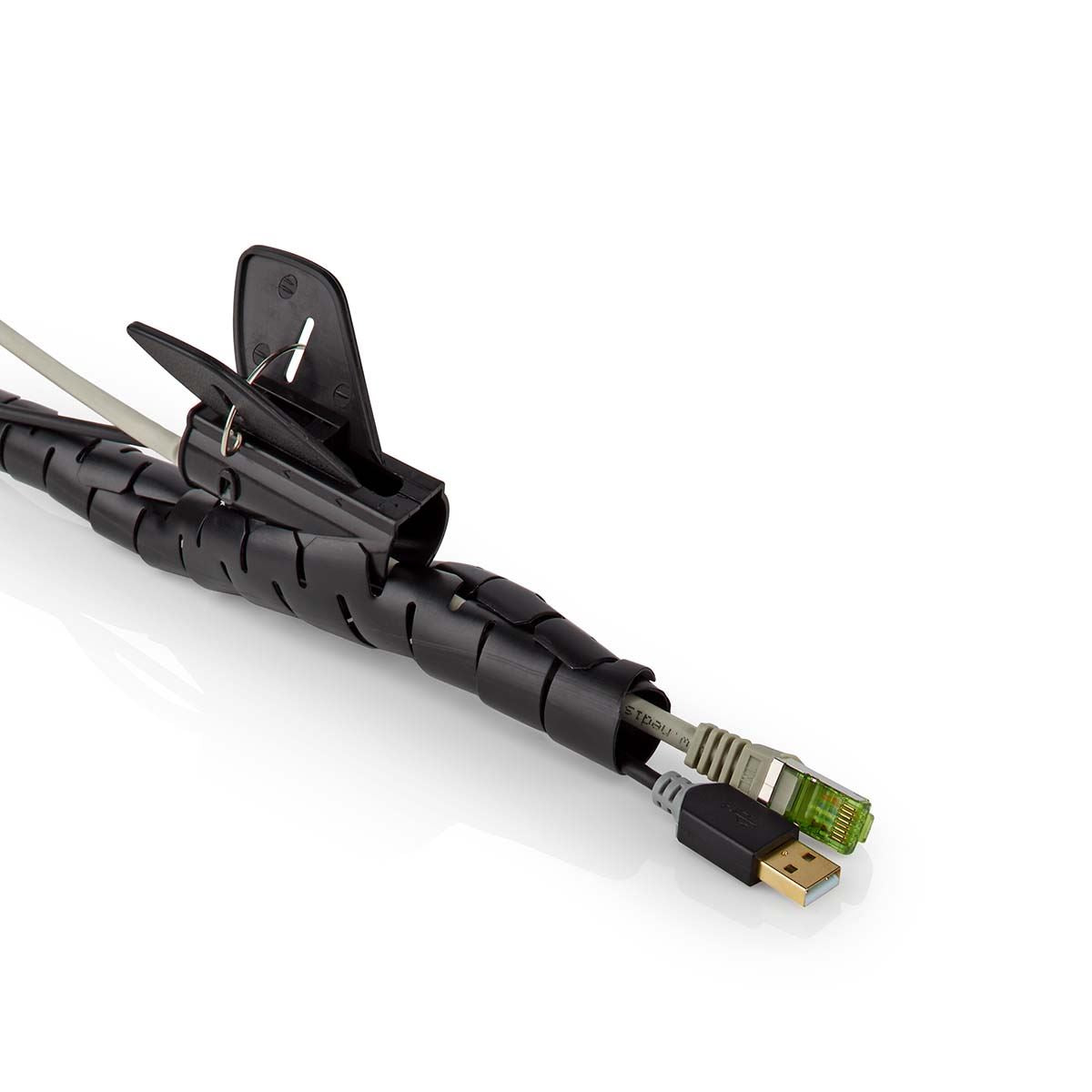 Nedis Cable Management | Spiral Sleeve | 1 pcs | Maximum cable thickness: 22 mm | PE | Black
