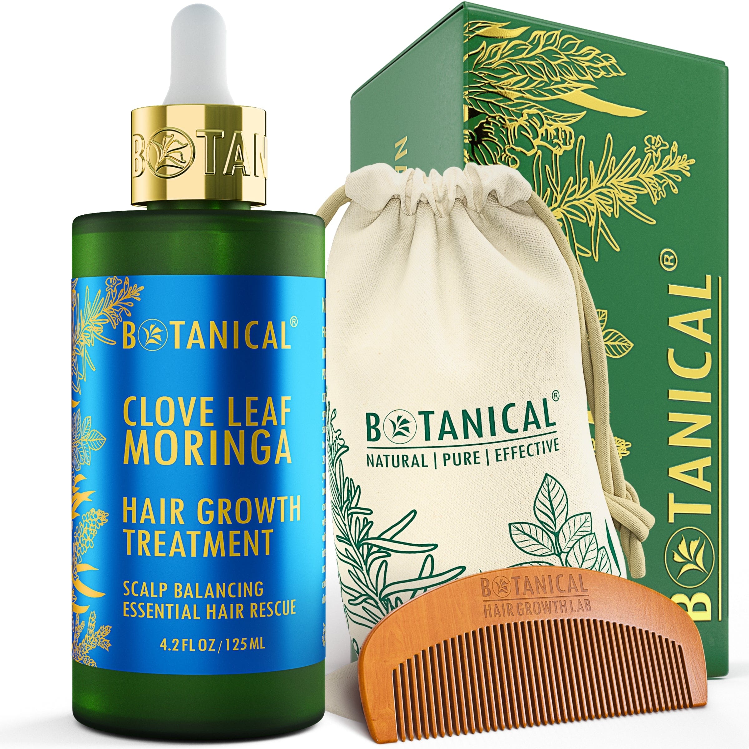 Pre-Shampoo Hair Growth Scalp Treatment | Head Spa | Clove Leaf & Moringa | Scalp Balancing | Oil-Based Formula - Signature Glass Bottle (4.2 fl oz)
