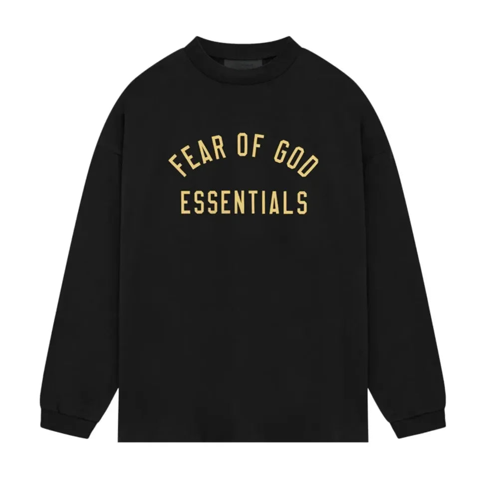 Fear Of God Essentials Jersey Long-Sleeve Tee Black - XS