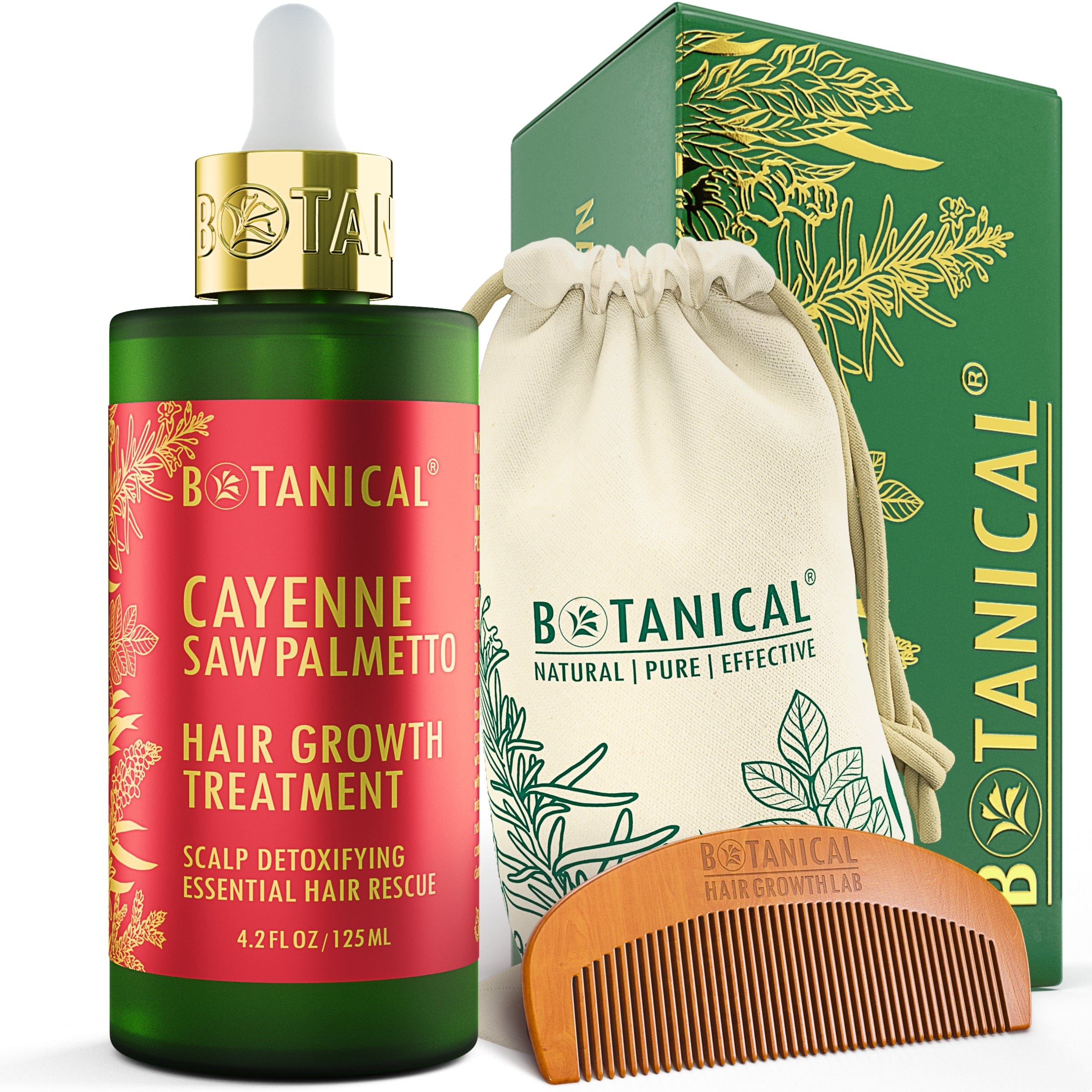 Pre-Shampoo Scalp Treatment | Head Spa | Cayenne & Saw Palmetto | Scalp Detox | Oil-Based Formula | Essential - Signature Glass Bottle (4.2 fl oz)