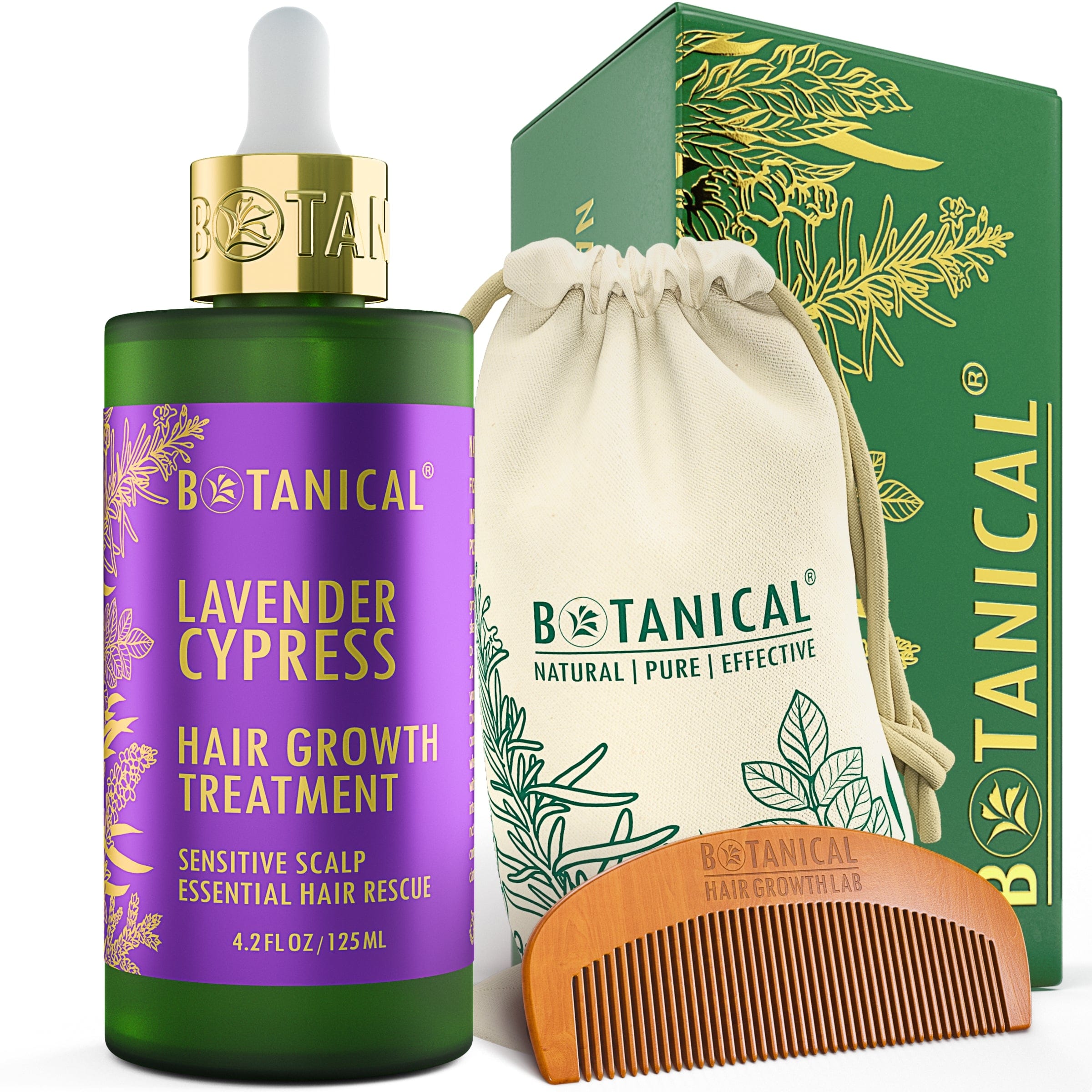 Pre-Shampoo Hair Growth Scalp Treatment | Head Spa | Lavender & Cypress | Sensitive Scalp | Oil-Based Formula | - Signature Glass Bottle (4.2 fl oz)