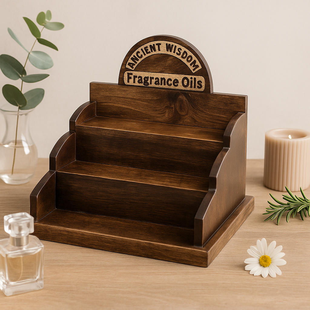 Essential and Fragrance Oil Display Stand Mango Wood