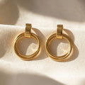 18ct Gold Plated  Dual Hoop Earrings