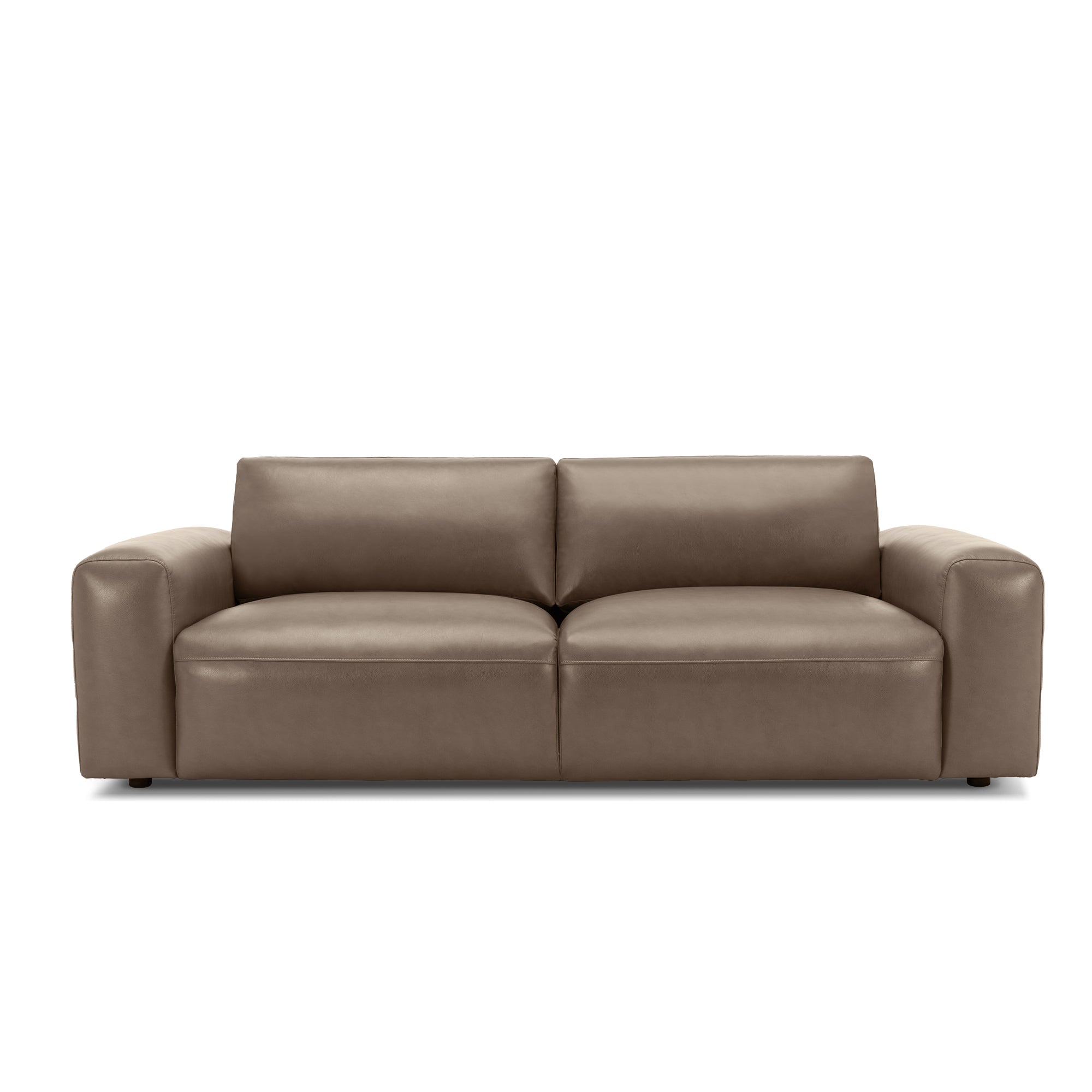 COLAMY MONDO Leather Modern Minimalist Sofa - WolfGray