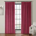 Velmor Velvet Drapes Pleated - Burgundy Red MJ11-39