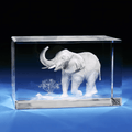 3D Memory Crystal™ - Tabletop - Rectangle - Elephant - Medium