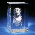 3D Memory Crystal™ - Tabletop - Rectangle - Jesus - Large