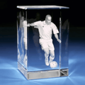 3D Memory Crystal™ - Tabletop - Rectangle - Soccer - XL
