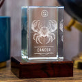 3D Memory Crystal™ - Tabletop - Rectangle - Zodiac - Cancer - Large