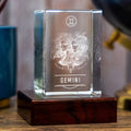 3D Memory Crystal™ - Tabletop - Rectangle - Zodiac - Gemini - Small