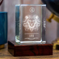 3D Memory Crystal™ - Tabletop - Rectangle - Zodiac - Leo - Small