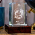 3D Memory Crystal™ - Tabletop - Rectangle - Zodiac - Pisces - Small