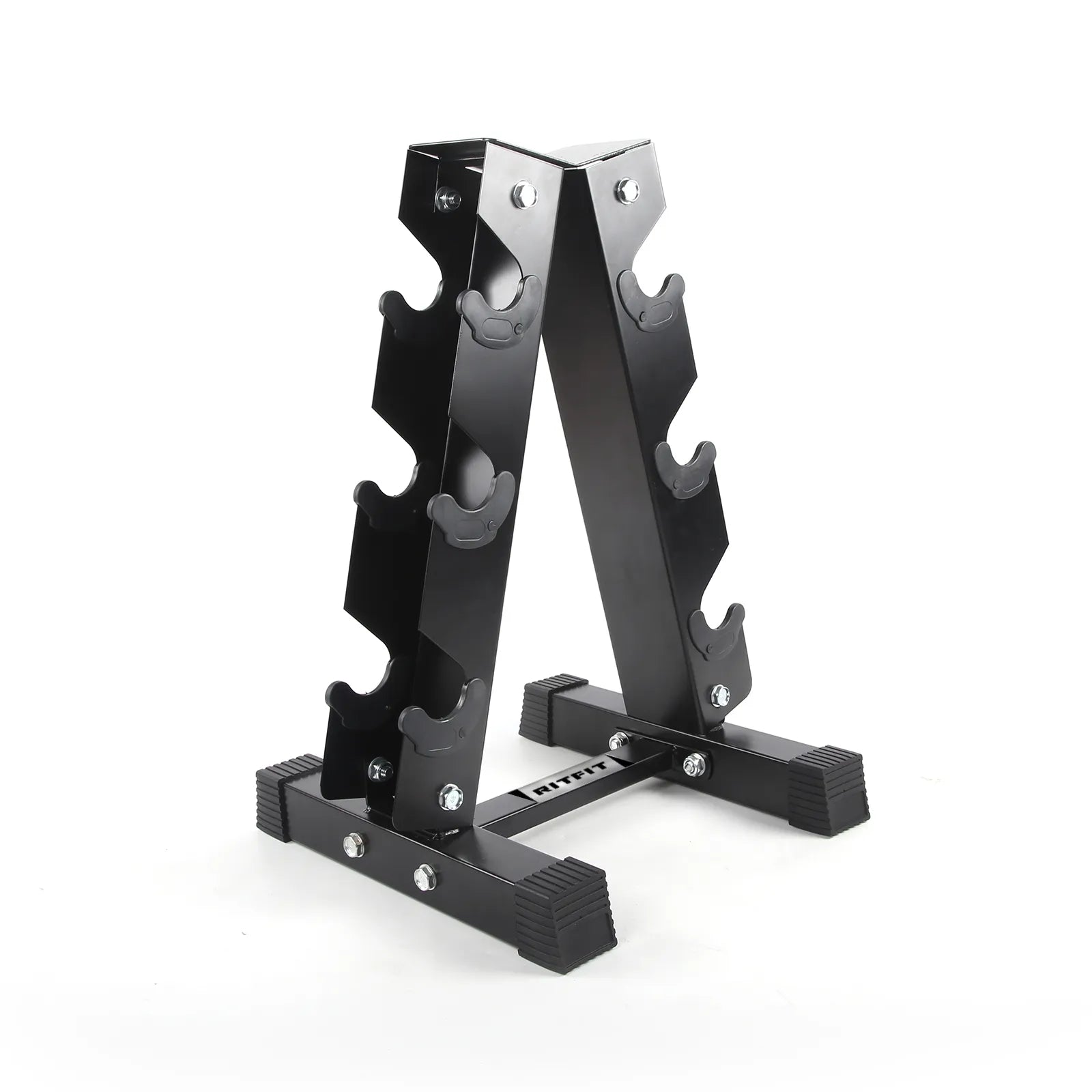 RitFit A-Frame Kurzhantelständer - 3-Paar – Schwarz