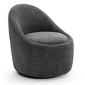 COLAMY Chenille Fabric 360° Swivel Accent Chair Model.W188 - Dark Grey
