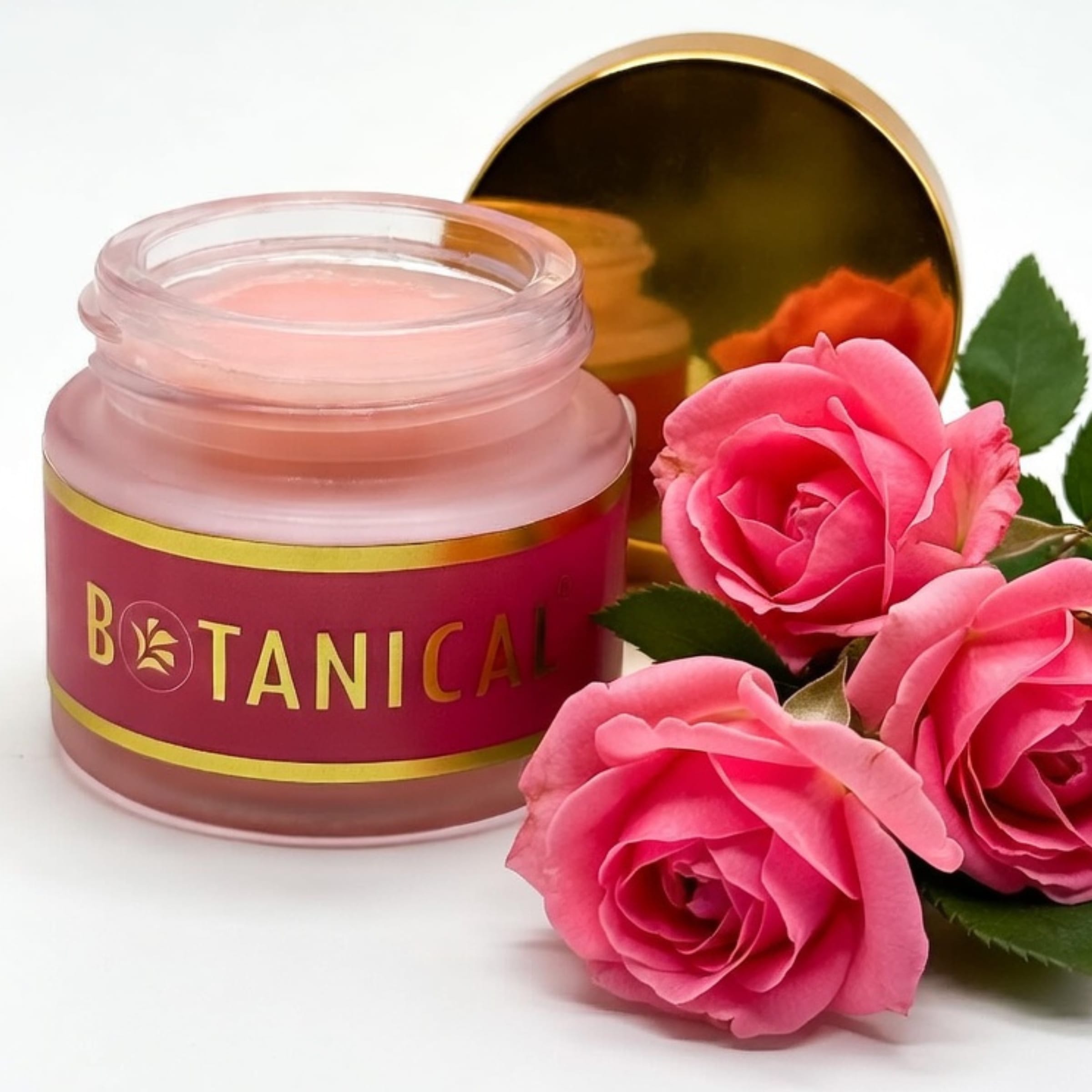 Natural Lip Balm & Cheek Blusher | Rose Flavor | Vitamin C & Hibiscus Natural Tint | Essential Beauty - Full Size (0.35 Oz)