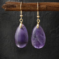 Inner Peace & Intuition – Amethyst Teardrop Earrings