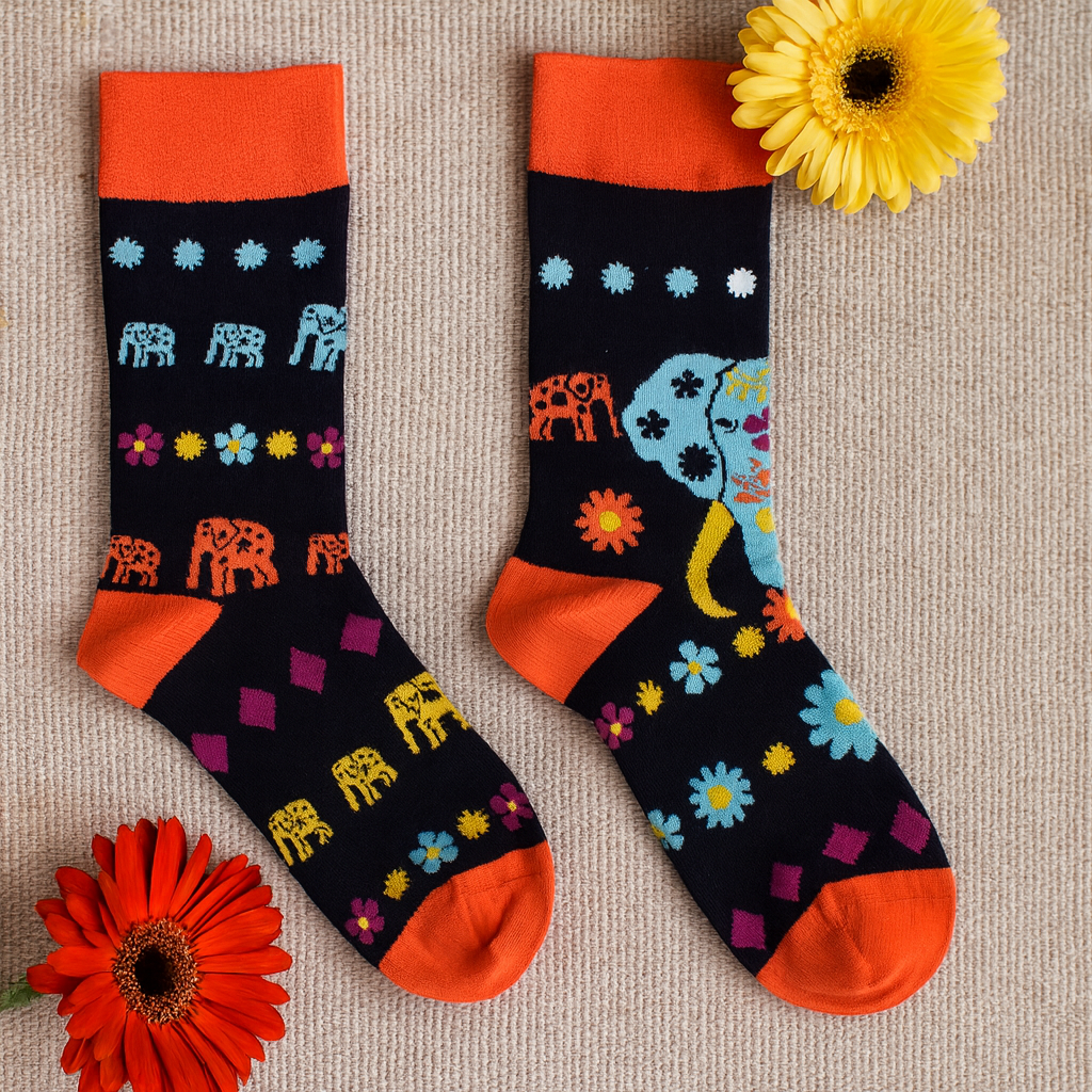 Bamboo Socks Cosmic Elephant S/M Hop Hare